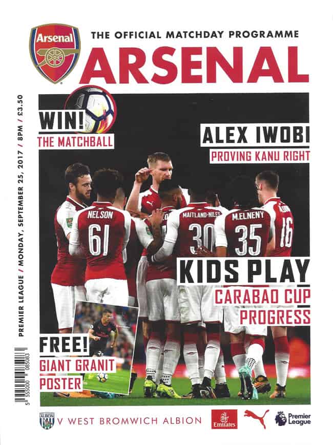 Arsenal FC v West Bromwich Albion FC 